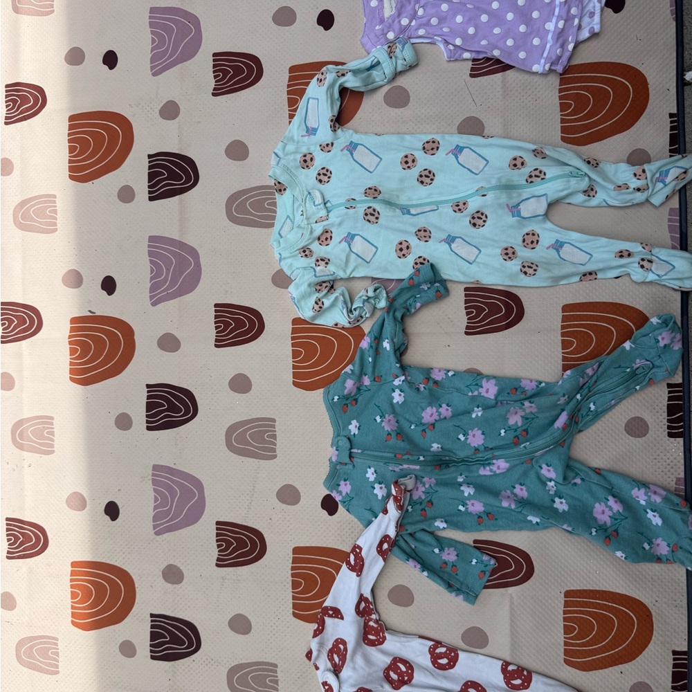 Kids Floral and Cookie Print Bodysuit Set